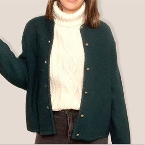VINTAGE 100% WOOL BUTTON UP CARDIGAN